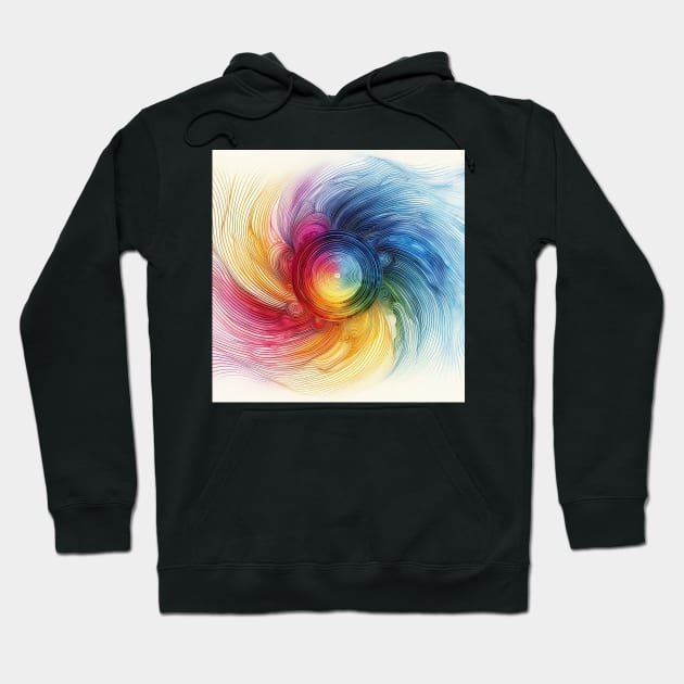 Psychedelic looking abstract illustration of Swirls Hoodie by WelshDesigns